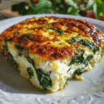 Spinach Cottage Cheese Egg Bake – High Protein, No Fuss 7 Spinach cottage cheese egg bake served for breakfast