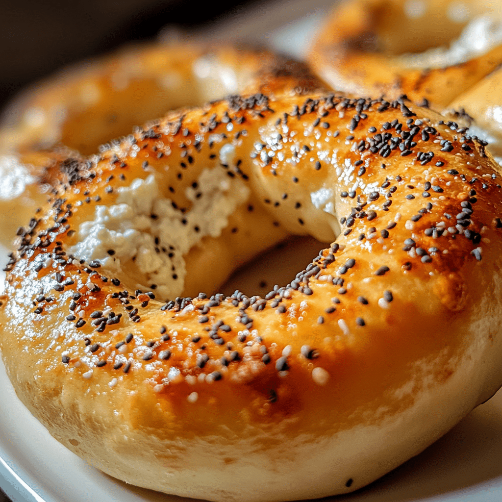 Cottage Cheese Bagels – Easy, High-Protein Breakfast Recipe 9 Cottage cheese bagels fresh from oven with golden crust