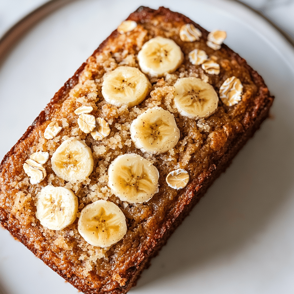 Cottage cheese banana bread made with ripe bananas