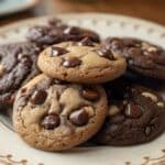 Almond Flour Chocolate Cookies – Soft, Fudgy, and Naturally Gluten-Free 9 Almond flour chocolate cookies stacked with melted chocolate