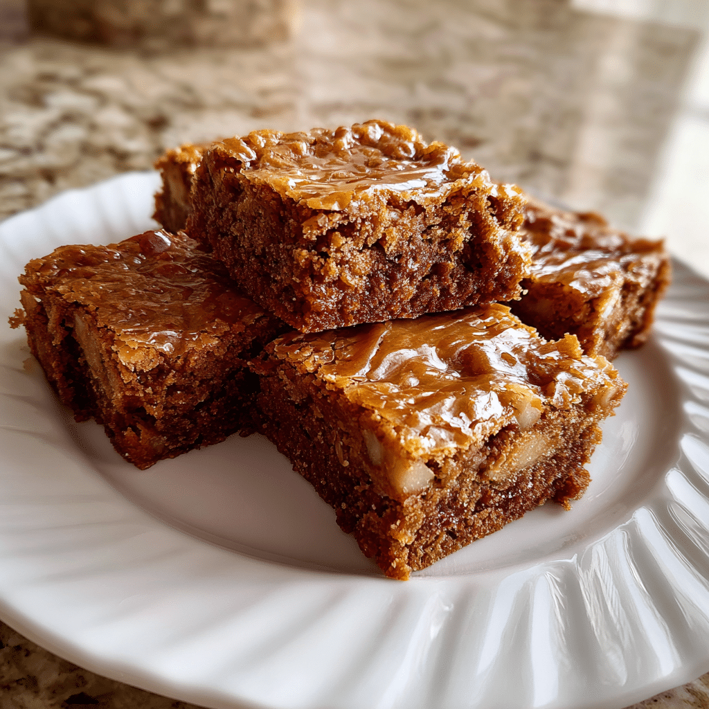 Easy Apple Brownies with Cinnamon and Pecans 6 Easy Apple Brownies with Cinnamon and Pecans