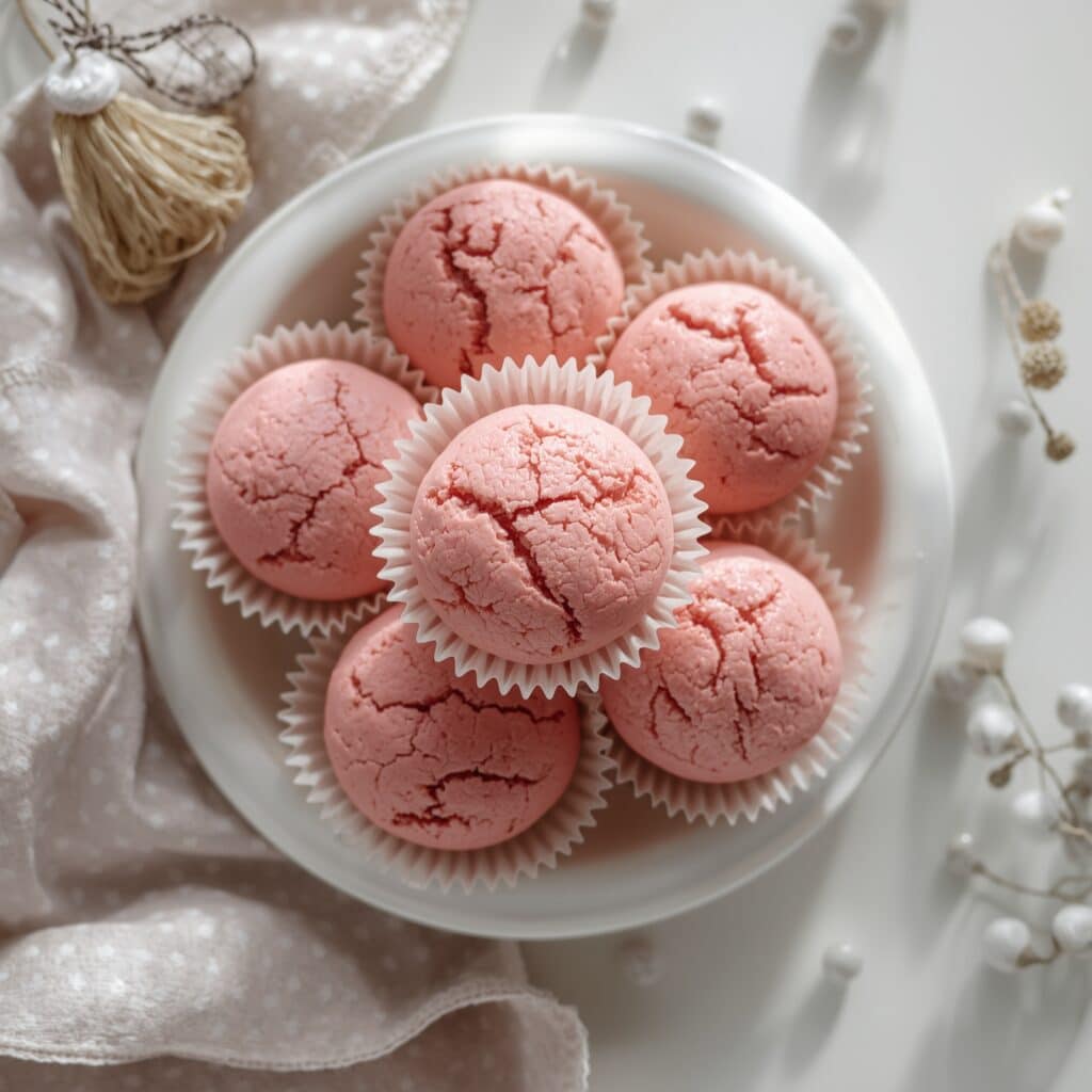 pink cupcakes with natural color and soft texture