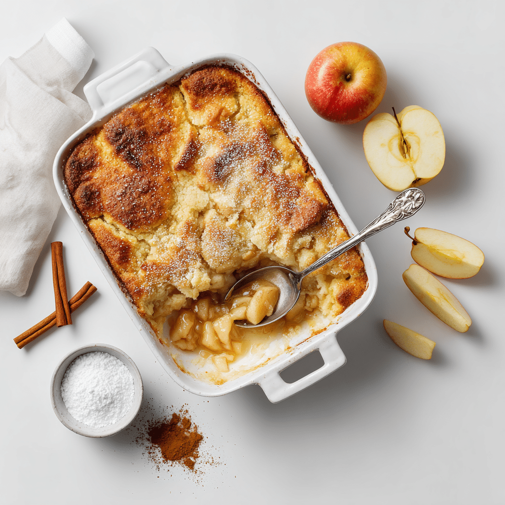 Best Homemade Apple Cobbler with Crispy Topping 5 Delicious homemade apple cobbler with a golden crust and spiced apple filling