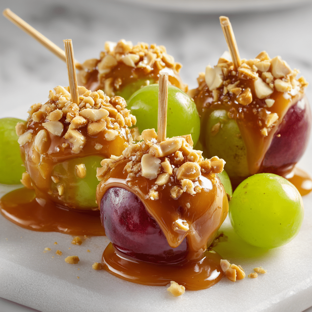 Best Caramel Apple Grapes – Easy No-Bake Party Snack 6 Delicious caramel apple grapes for a sweet and healthy treat.
