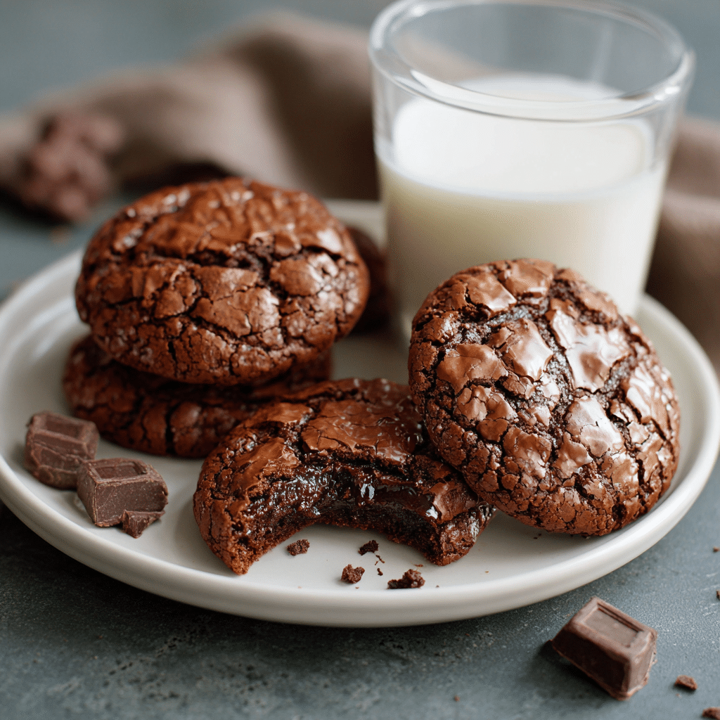 The Best Chocolate Brownie Cookies: Fudgy, Chewy Perfection in Every Bite 8 Chocolate brownie cookies shiny cracked tops