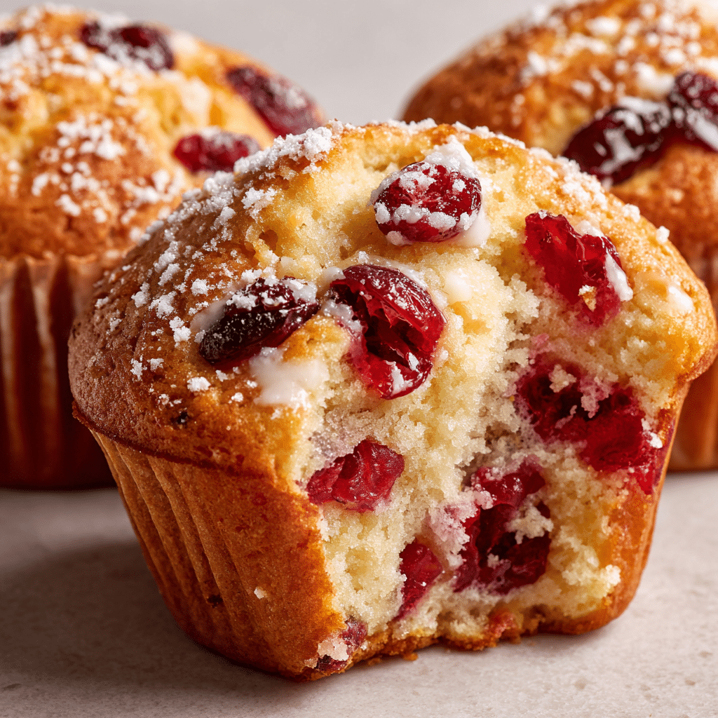Amazing Cranberry Orange Muffins with Glaze (Easy Recipe) 6 Delicious Cranberry Orange Muffins with a hint of citrus flavor