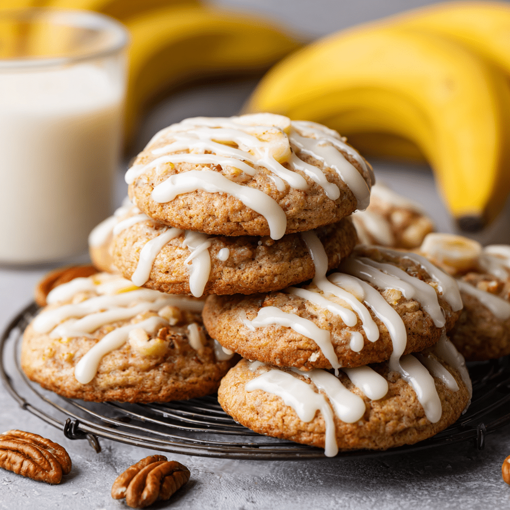 Crumbl Banana Bread Cookies with Cream Cheese Glaze 5 Crumbly Banana Bread Cookies with Cream Cheese Glaze: Perfect Shareable Baked Goods