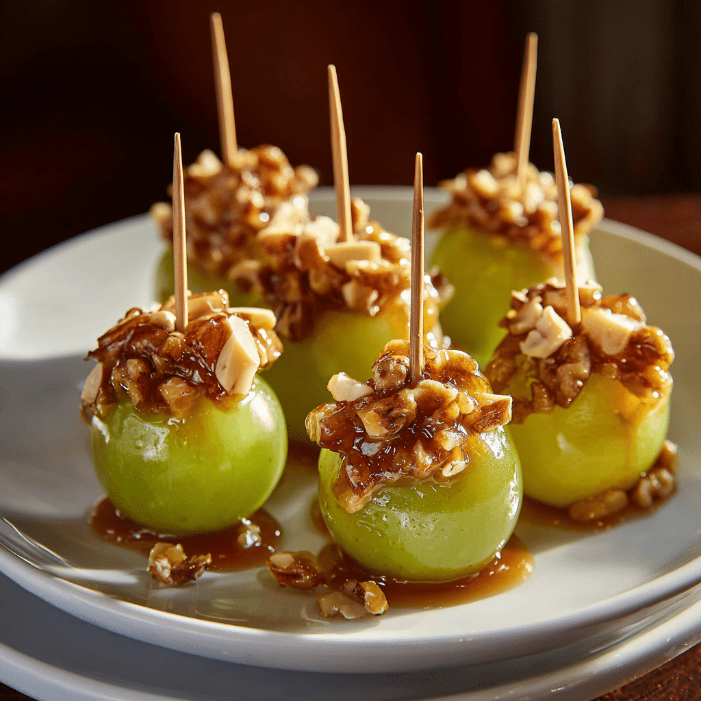 Best Caramel Apple Grapes – Easy No-Bake Party Snack 4 Delicious caramel apple grapes for a sweet and healthy treat.