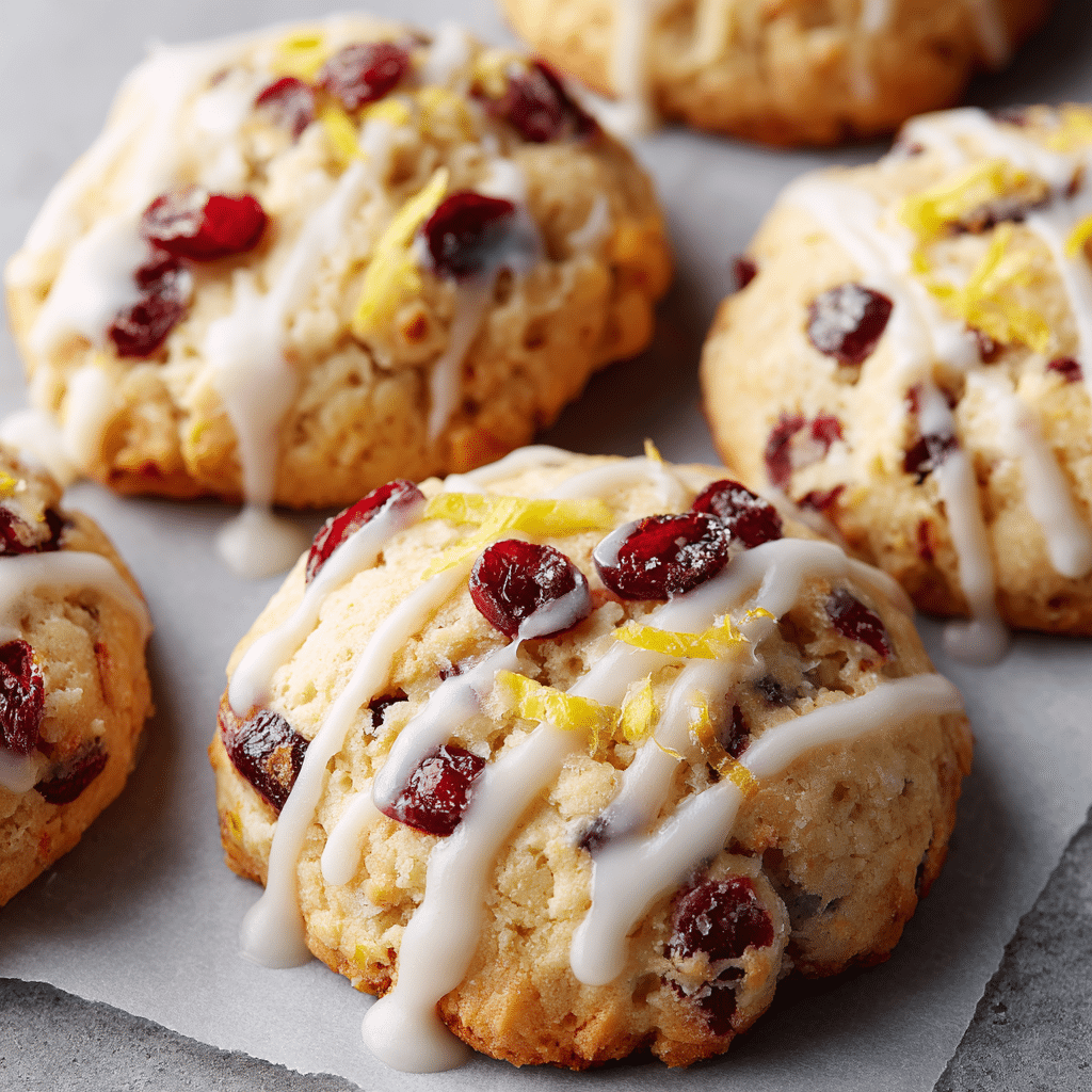 Easy Lemon Cranberry Cookies – Tart, Sweet & Delicious 5 Freshly baked Lemon Cranberry Cookies with a zesty lemon flavor and tart cranberries