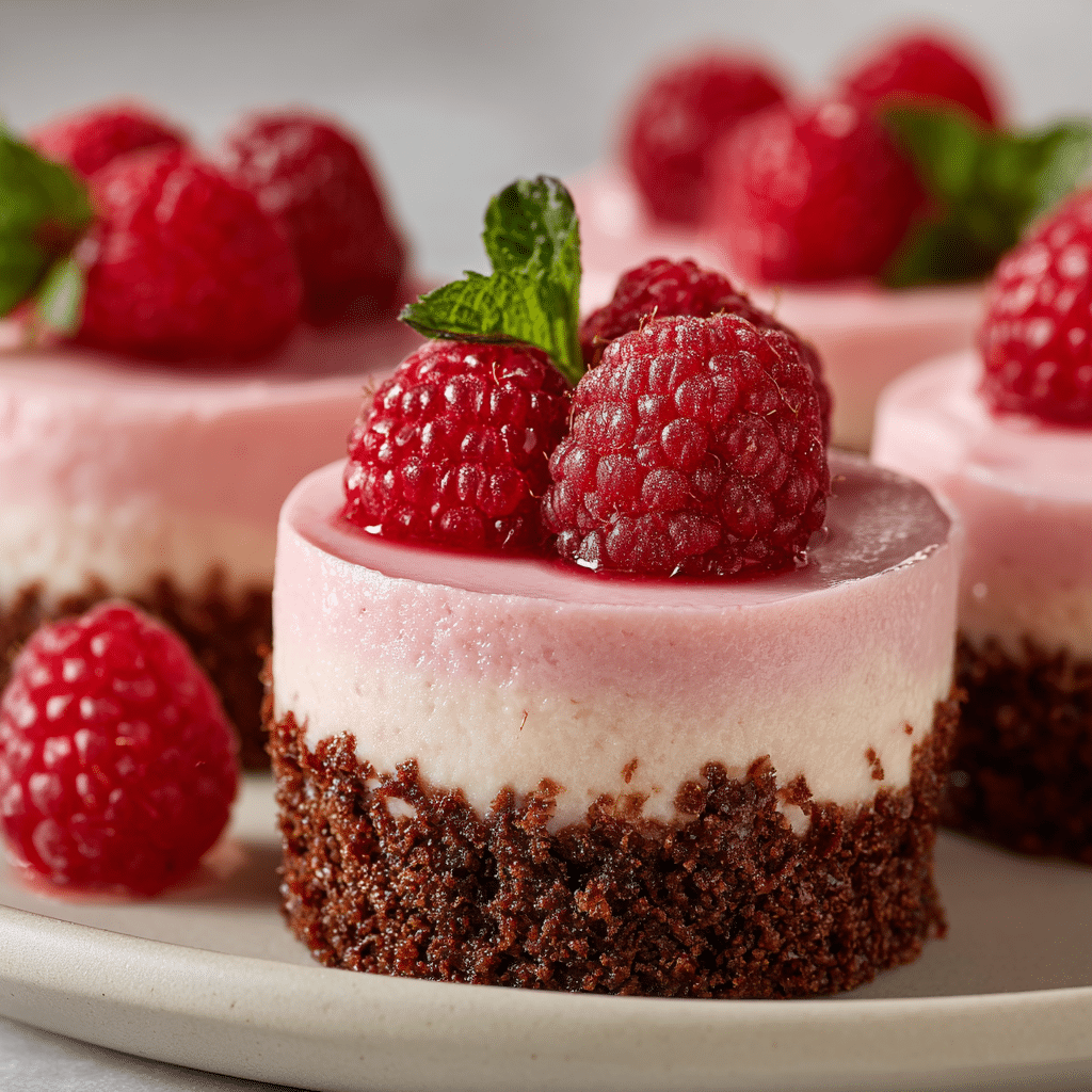 Decadently Delicious Mini Raspberry Mousse Cakes 5 Mini Raspberry Mousse Cakes
