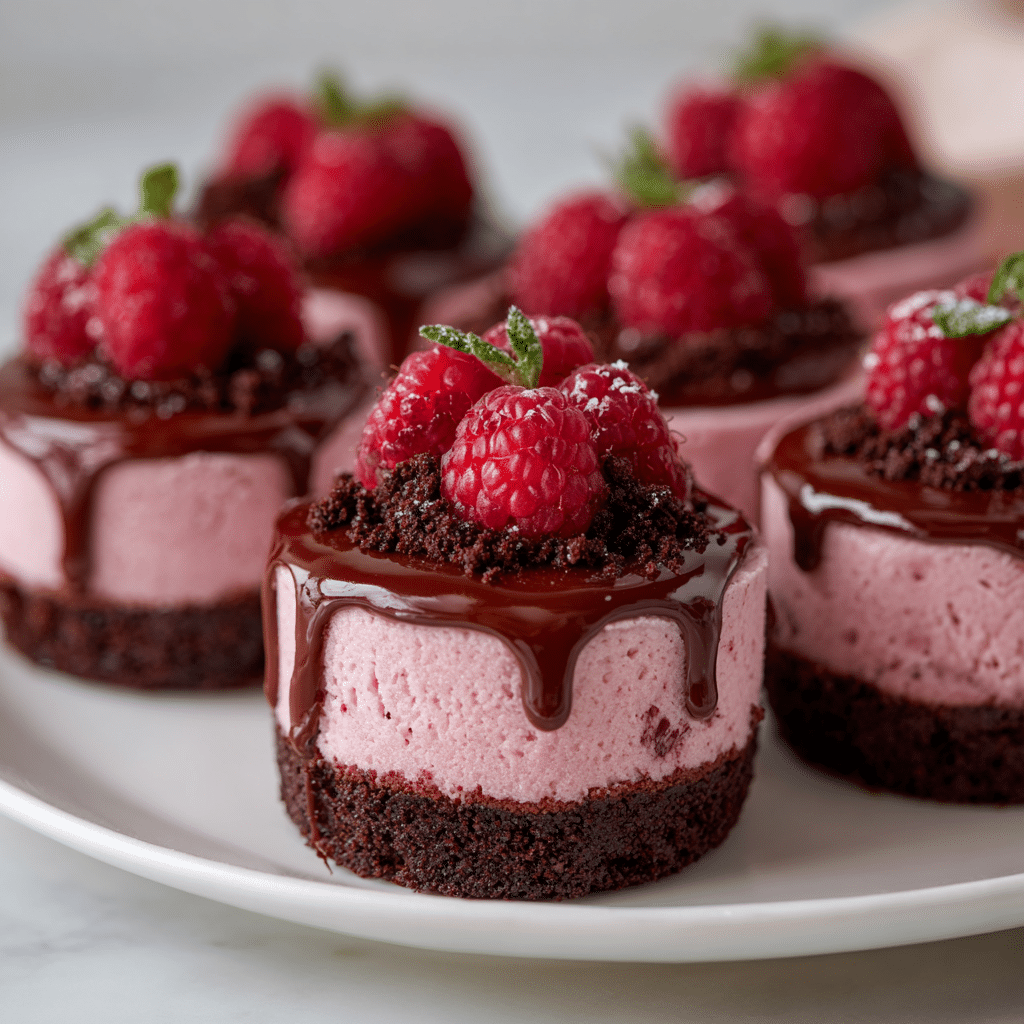 Decadently Delicious Mini Raspberry Mousse Cakes 6 Mini Raspberry Mousse Cakes