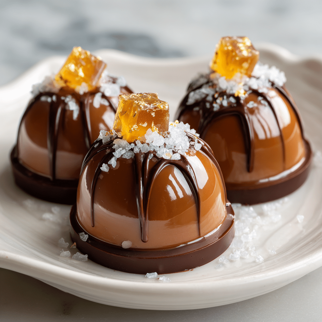Salted Caramel Chocolate Mousse Domes 6 Salted Caramel Chocolate Mousse