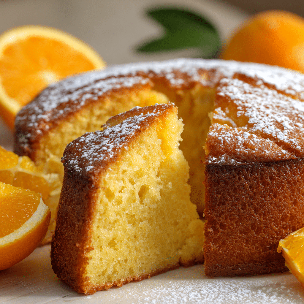 Sicilian Whole Orange Cake – Moist, Fragrant & Easy Recipe 4 Sicilian Whole Orange Cake topped with orange slices