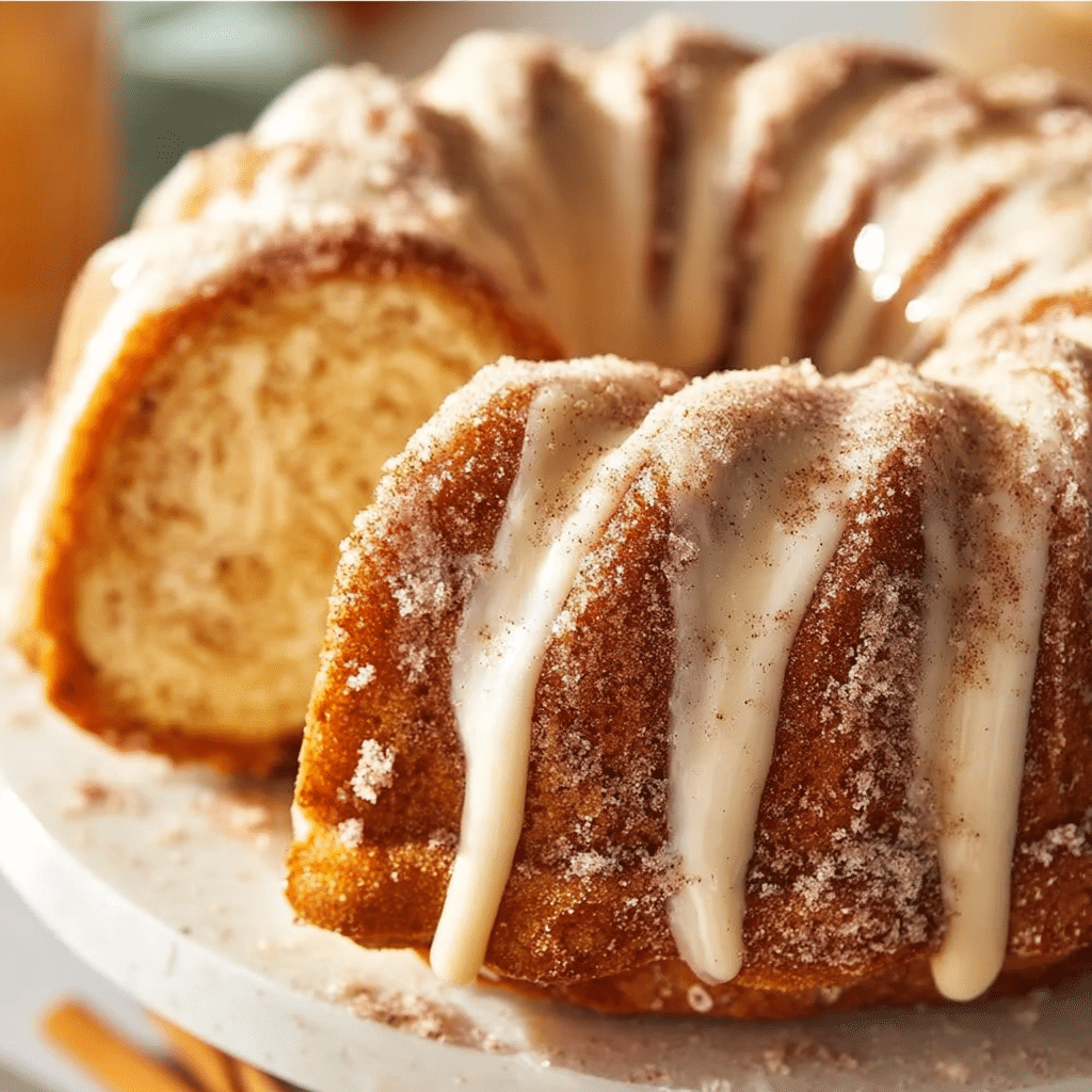 Snickerdoodle Bundt Cake: A Cozy Treat Made Easy 4 Delicious Snickerdoodle Bundt Cake topped with cinnamon sugar glaze