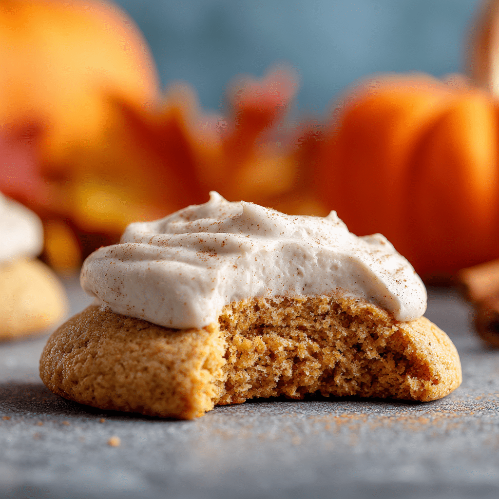 Soft Pumpkin Cookies with Cinnamon Frosting – Easy Vegan Recipe 6 Soft Pumpkin Cookies with Cinnamon Frosting