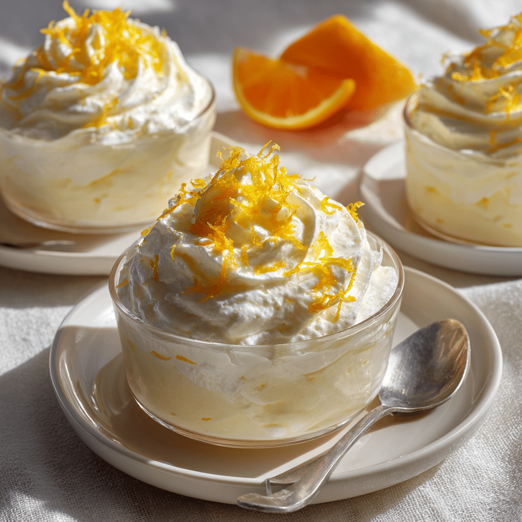 Refreshing White Chocolate Orange Mousse 5 Delicious white chocolate orange mousse topped with zest and whipped cream