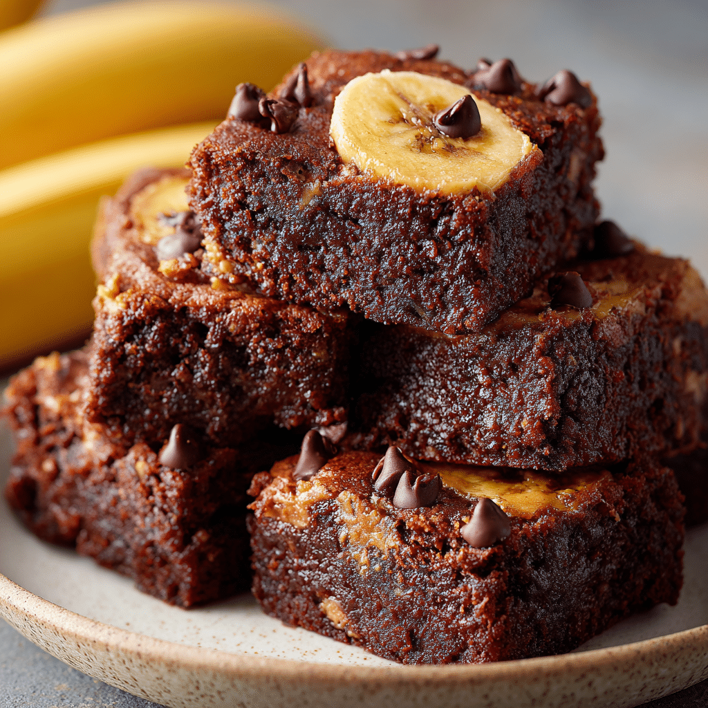 Easy Banana Brownies – The Perfect Fudgy, Healthy Dessert 6 Banana Brownies are fudgy, chocolatey, and naturally sweetened with ripe bananas. Easy, gluten-free, and irresistibly delicious!