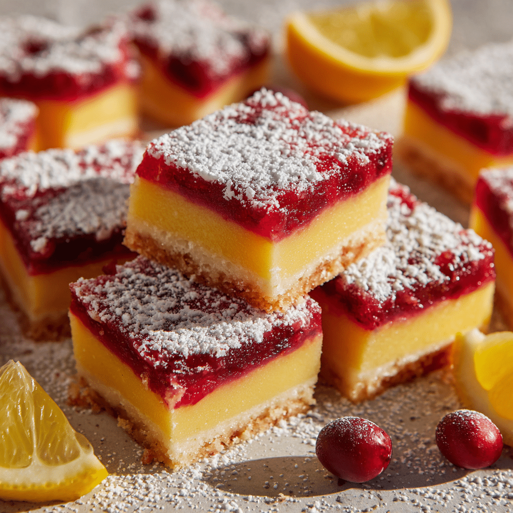 Cranberry Lemon Bars Recipe - Perfect Tart & Sweet Holiday Treat 5 Delicious selection of various desserts including cakes, pastries, and sweets