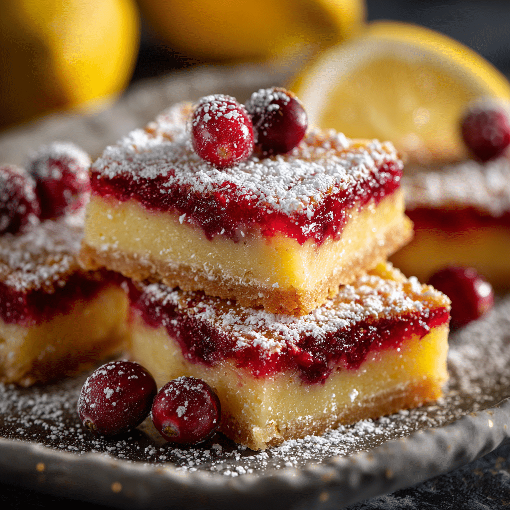 Cranberry Lemon Bars Recipe - Perfect Tart & Sweet Holiday Treat 4 Delicious selection of various desserts including cakes, pastries, and sweets
