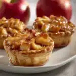 Easy Mini Apple Pies – Delicious & Perfect for Any Occasion 7 Mini apple pies on a plate, freshly baked and golden brown