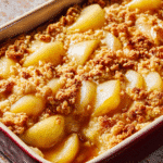 Cozy Pear Dump Cake Recipe – Perfect Dessert for Any Occasion 7 Delicious pear dump cake in a baking dish