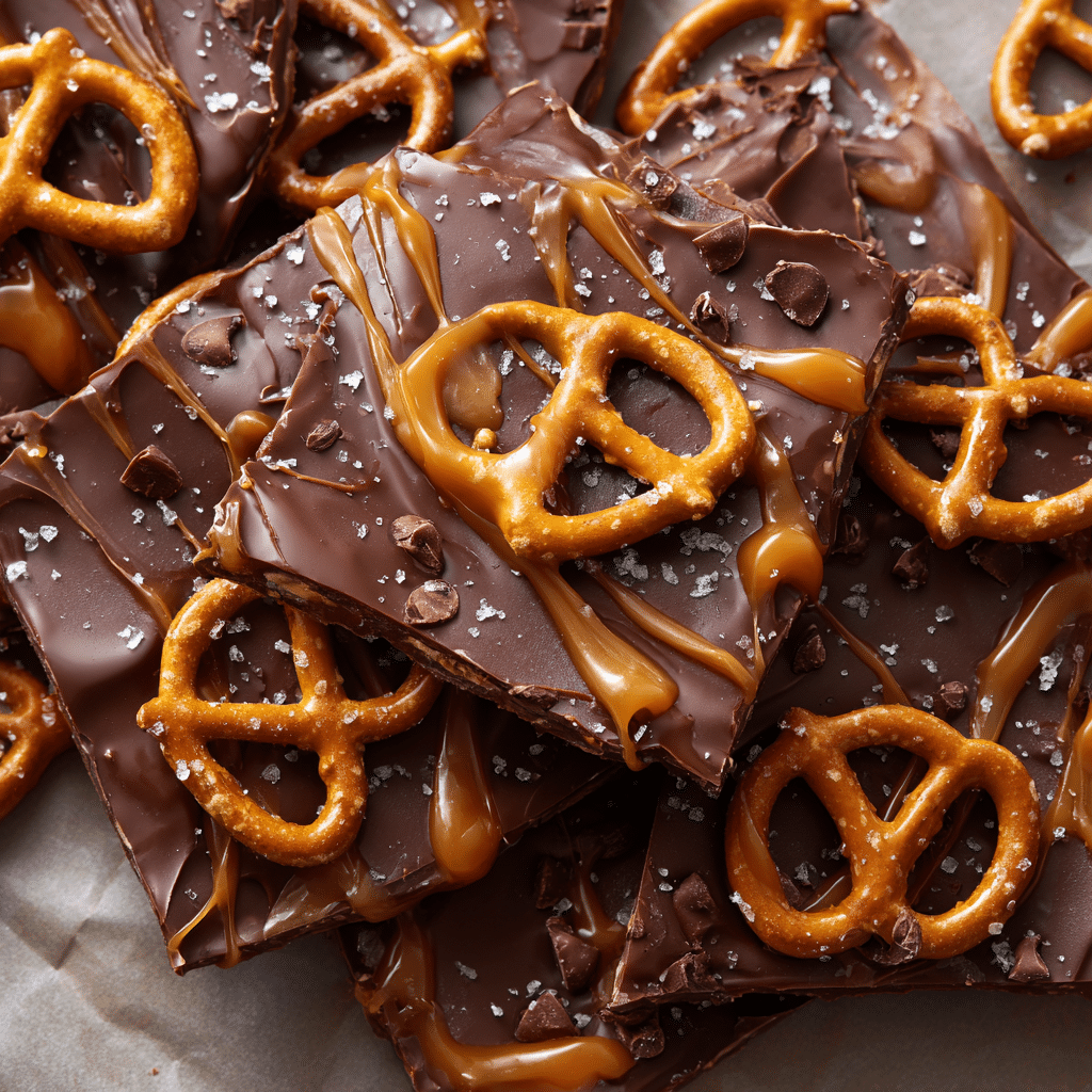 Salted Caramel Pretzel Bark – Quick Holiday Treat 5 salted caramel pretzel bark