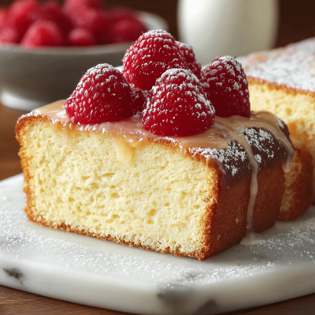 3-Ingredient Creamy Yogurt Cake – Light, Simple & Irresistibly Delicious 4 3-Ingredient Creamy Yogurt Cake served with fresh fruits