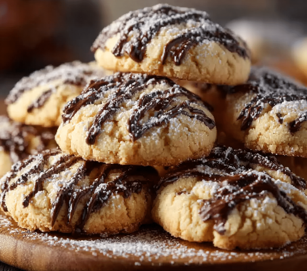 Cannoli Cookies Recipe: Creamy Ricotta Filling in Every Bite 5 Delicious cannoli cookies with creamy filling and powdered sugar topping.