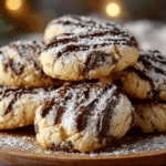 Cannoli Cookies Recipe: Creamy Ricotta Filling in Every Bite 7 Delicious cannoli cookies with creamy filling and powdered sugar topping.