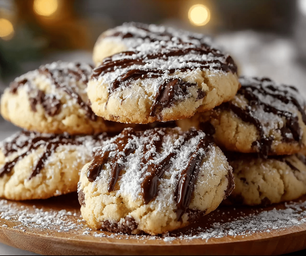 Cannoli Cookies Recipe: Creamy Ricotta Filling in Every Bite 6 Delicious cannoli cookies with creamy filling and powdered sugar topping.