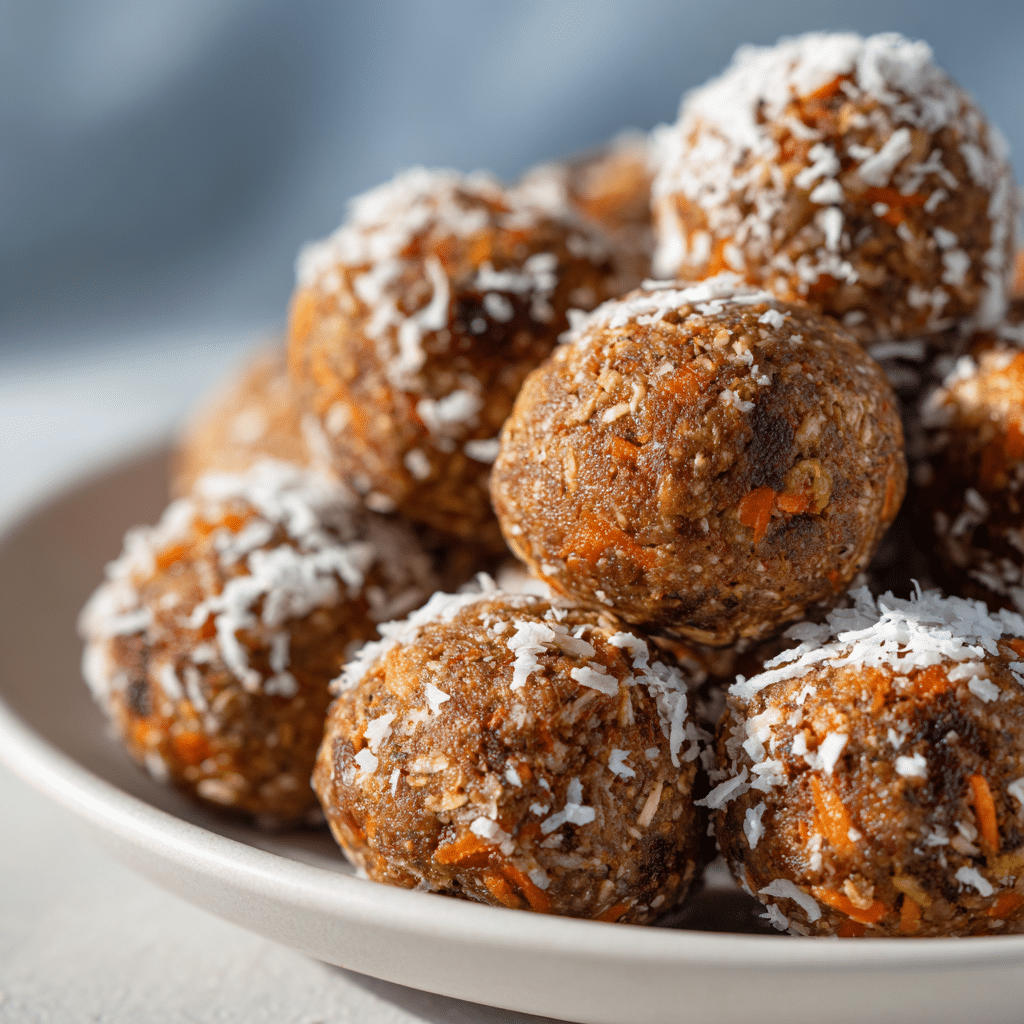 Carrot Cake Energy Balls: Easy No-Bake Snack for Busy Days 5 Healthy Carrot Cake Energy Balls made with natural ingredients