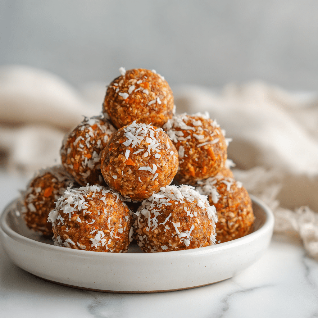 Carrot Cake Energy Balls: Easy No-Bake Snack for Busy Days 6 Healthy Carrot Cake Energy Balls made with natural ingredients
