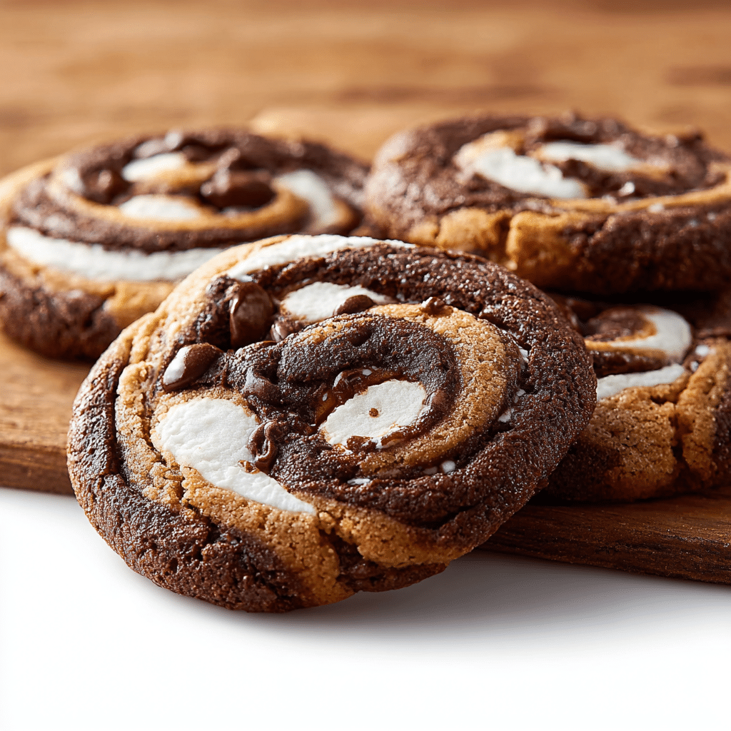 Chocolate Marshmallow Swirl Cookies – Easy Chewy Cookie Recipe 5 Chocolate Marshmallow Swirl Cookies with gooey marshmallows and rich chocolate