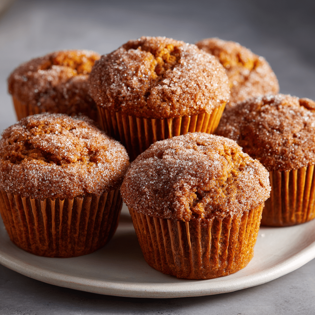 Soft & Fluffy Pumpkin Muffins with Cinnamon Sugar Topping 5 Delicious cinnamon sugar pumpkin muffins fresh out of the oven