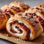 Festive Cranberry Crescent Roll Ups – Sweet Holiday Snack Idea 7 Festive Cranberry Roll Ups served on a holiday platter