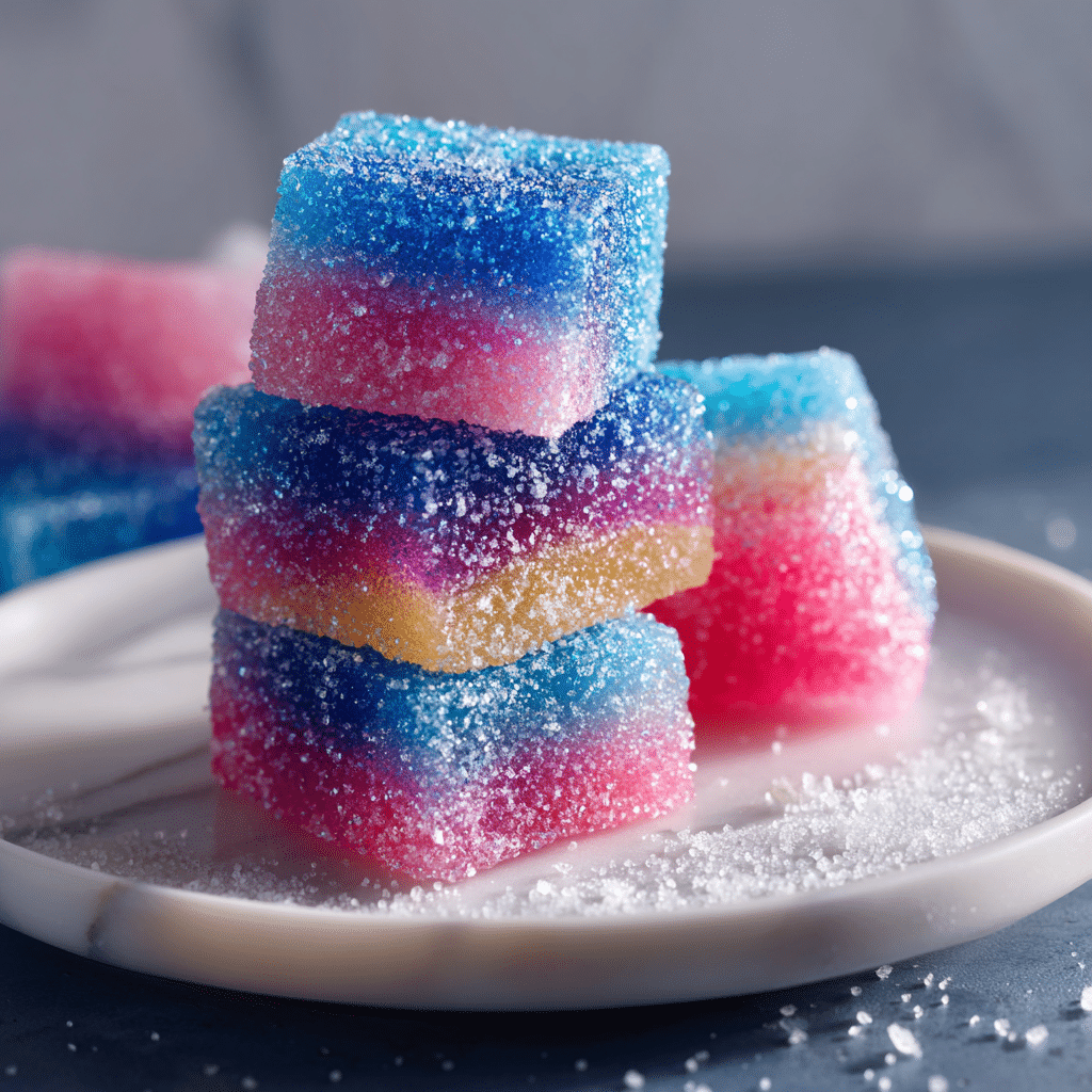 Fizzing Candy – Fun, Fizzy, and Easy Homemade Sweet Treat 5 Colorful fizzing candy in a bowl, showcasing its effervescent texture and flavors.