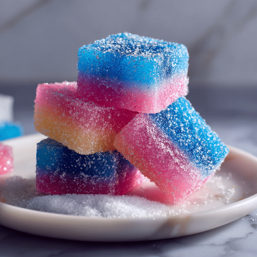 Fizzing Candy – Fun, Fizzy, and Easy Homemade Sweet Treat 4 Colorful fizzing candy in a bowl, showcasing its effervescent texture and flavors.