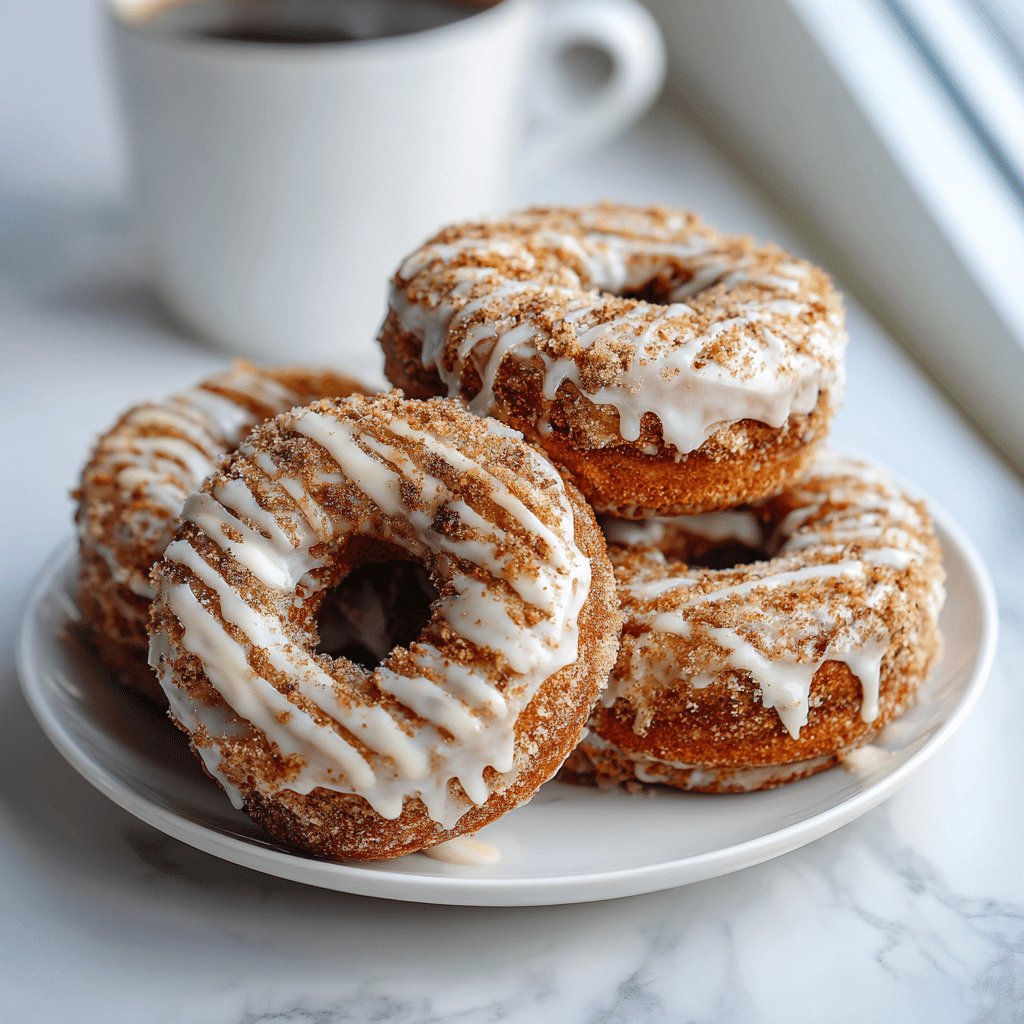 Glazed Sourdough Donuts – Soft, Fluffy & Perfectly Sweet Treat 5 Fluffy glazed sourdough donuts in white plate