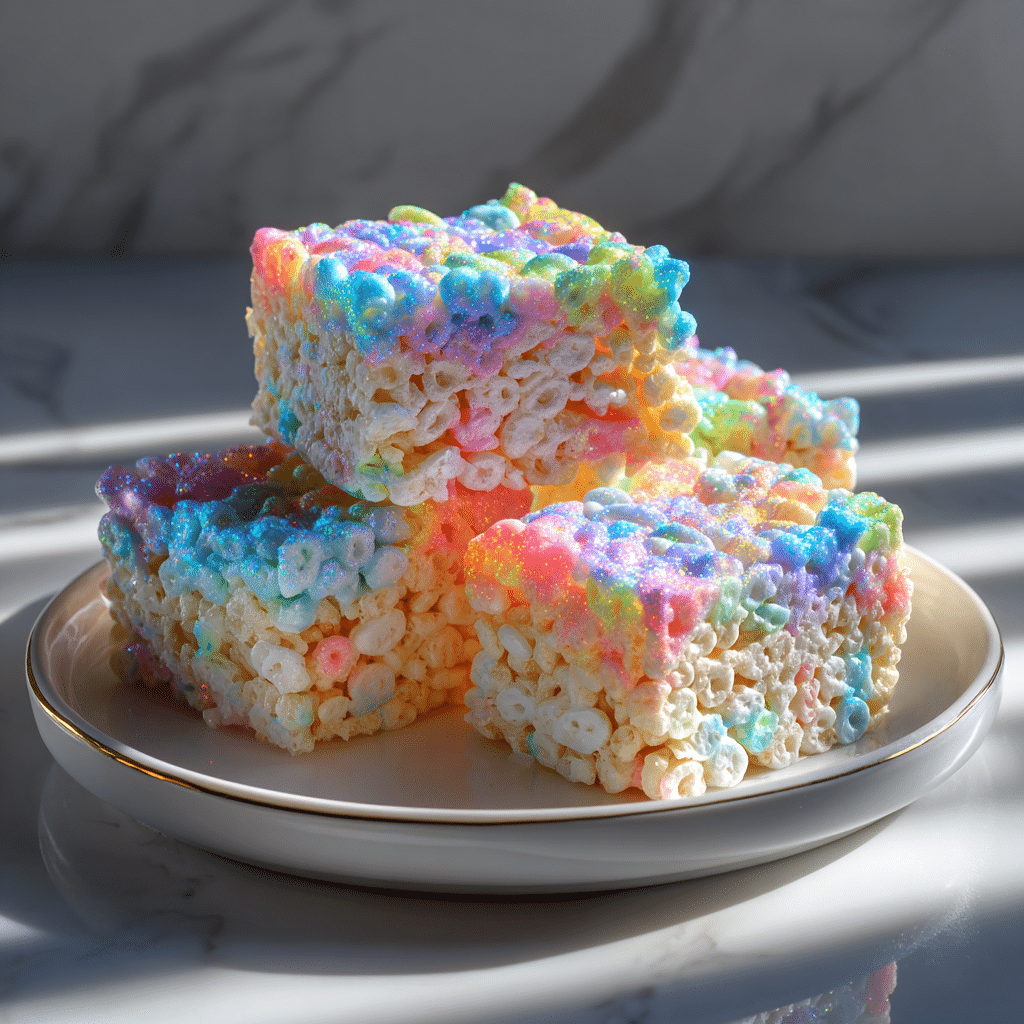 Glow in the Dark Rice Krispies Treats – Fun, Easy, and Perfect for Parties! 5 A delicious plate of glow in the dark rice krispies treats glowing under blacklight.