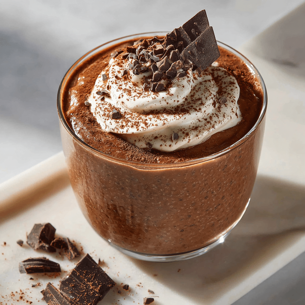 High Protein Chocolate Chia Seed Pudding – Easy, Healthy, and Delicious! 6 High protein chocolate chia seed pudding topped with berries and nuts