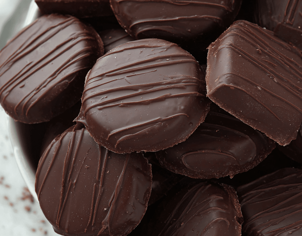 Copycat Tagalong Cookies – Rich Chocolate Peanut Butter Treats 5 Plate of homemade Tagalong cookies with chocolate and peanut butter