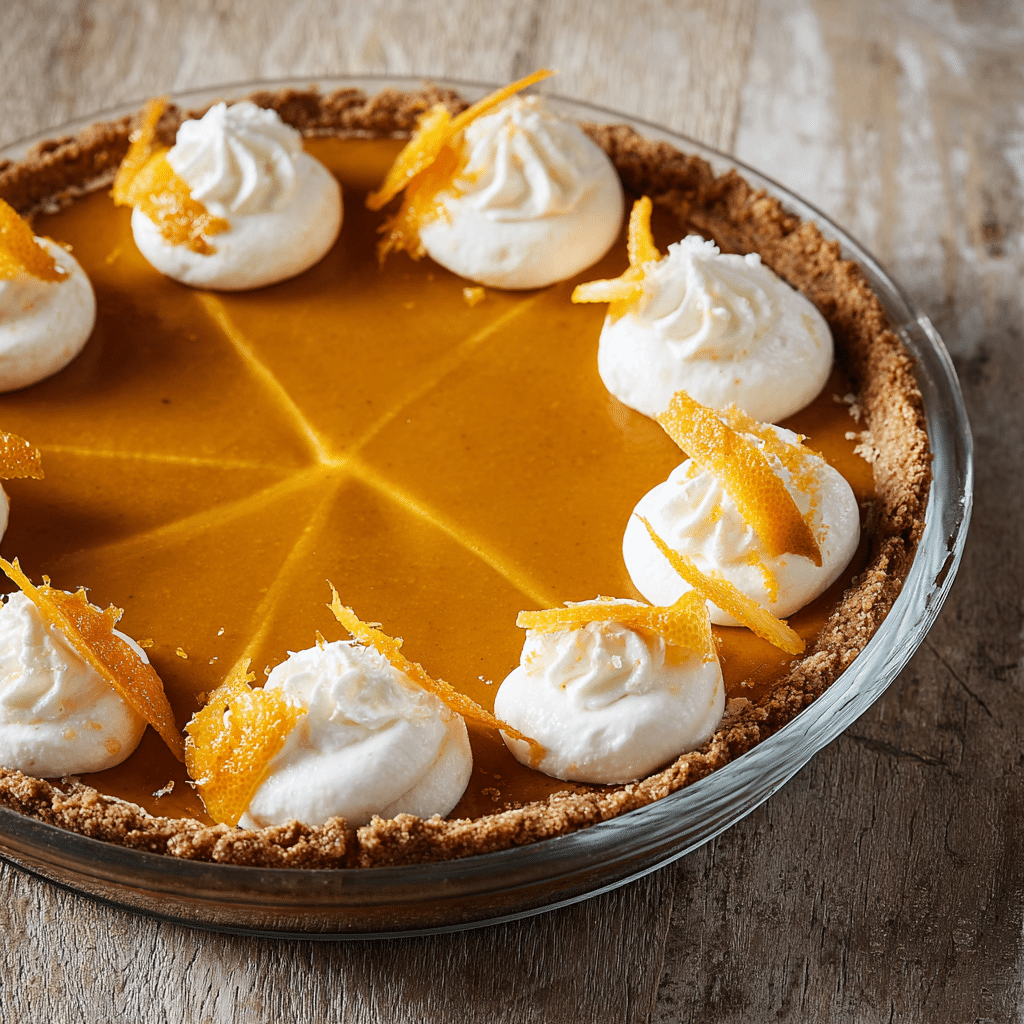 Delicious Honey Carrot Pie topped with honey glaze and carrot shavings