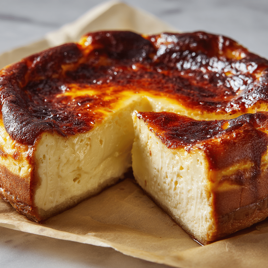 Keto Basque Cheesecake – Easy Low-Carb, Sugar-Free Delight 5 Delicious Keto Basque Cheesecake slice.