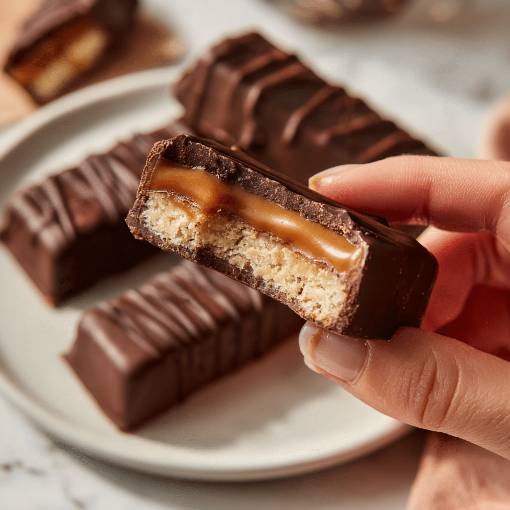Easy Keto Twix Bars Recipe | Low-Carb, Chocolatey & Delicious Treat 4 Homemade Keto Twix Bars with chocolate and caramel layers