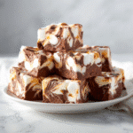 Easy Marshmallow Chocolate Fudge – Sweet & Creamy Treat 7 Delicious Marshmallow Swirl Fudge with a rich, creamy texture and colorful swirls.