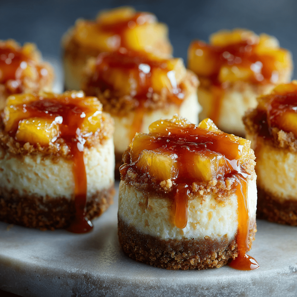 Delicious Mini Pineapple Upside-Down Cheesecakes 5 Mini Pineapple Upside-Down Cheesecake
