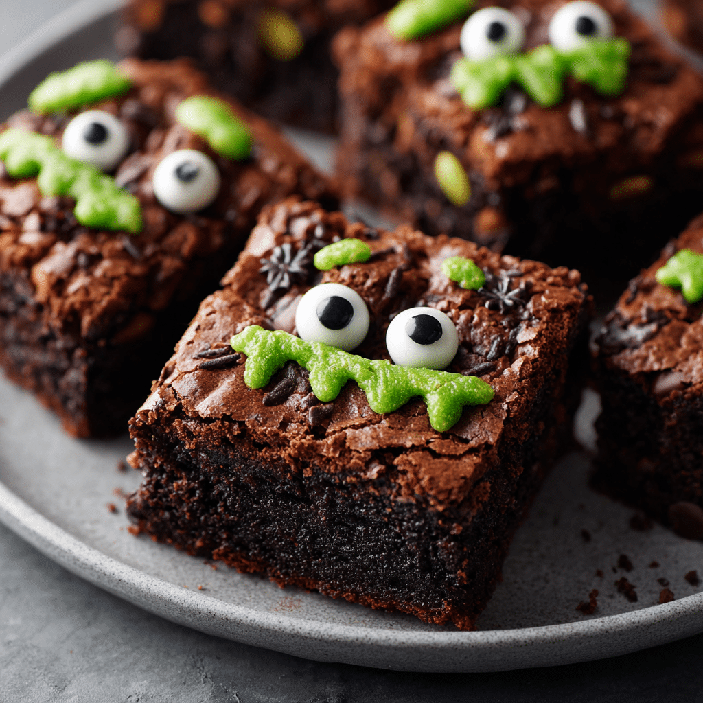 Monster Mash Brownies – Fudgy Halloween Treats for Kids & Adults 5 Delicious Monster Mash Brownies with spooky toppings for Halloween