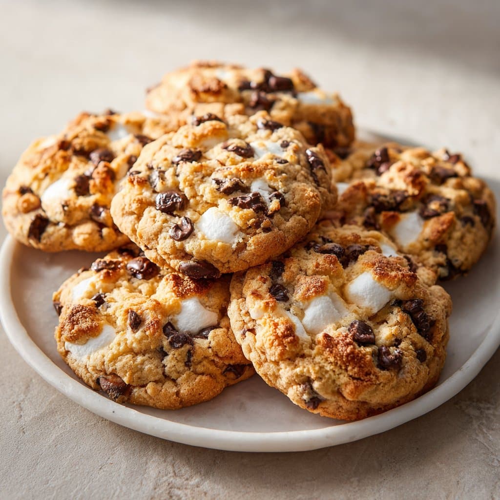 Decadent Sourdough S'mores Cookies with Marshmallows and Brown Butter 5 Decadent Sourdough S'mores Cookies with Marshmallows and Brown Butter