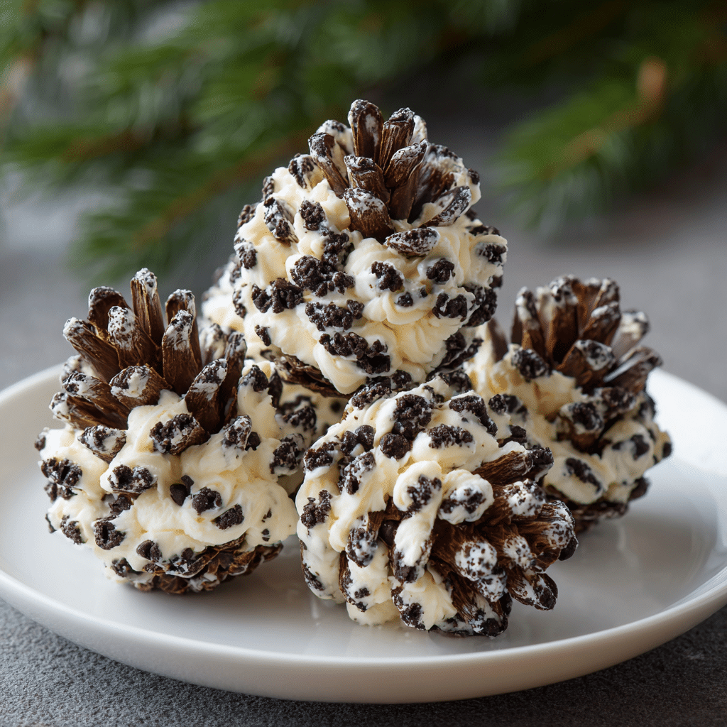 Oreo Cream Cheese Pinecones – Easy No-Bake Holiday Treat 3 Oreo cream cheese pinecones dessert crafted with delicious ingredients