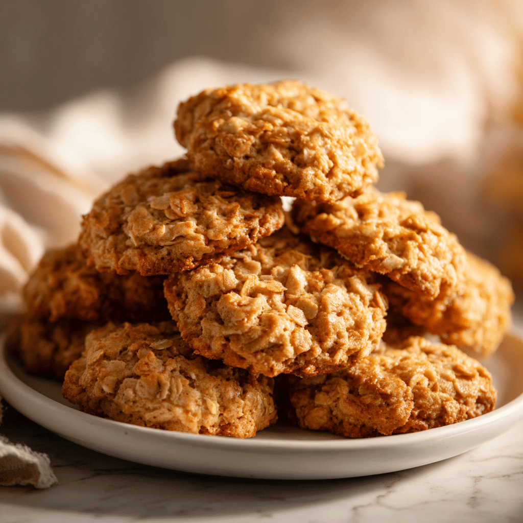 No-Bake Peanut Butter Cookies – Simple, Chewy & Perfect Every Time 4 Delicious peanut butter no-bake cookies ready to enjoy